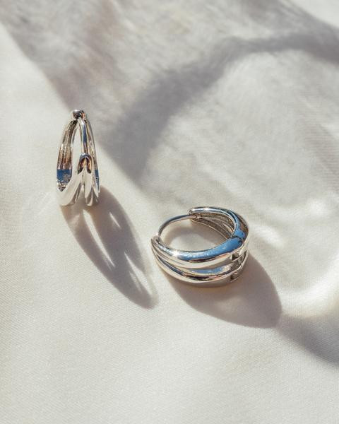 LUV AJ Margaux Huggies 15mm in Silver 

