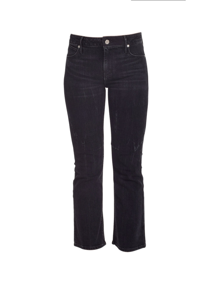 RTA Kiki Cropped Kick Flare in Faded Black Product Shot 