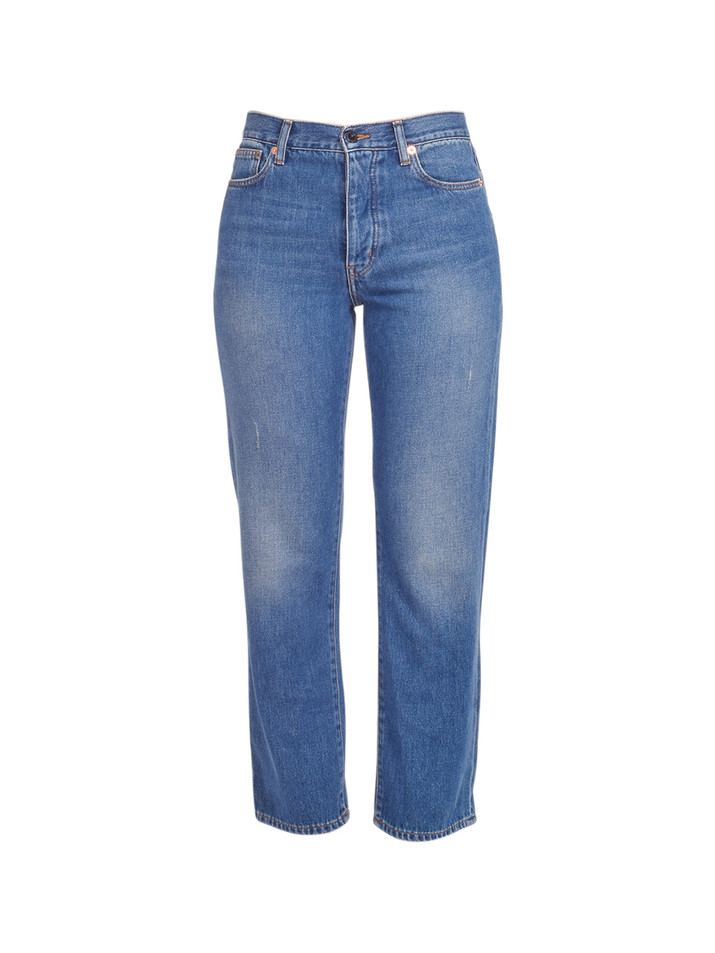 BELLEROSE Popeye Straight Leg Jeans in Blue Product Shot