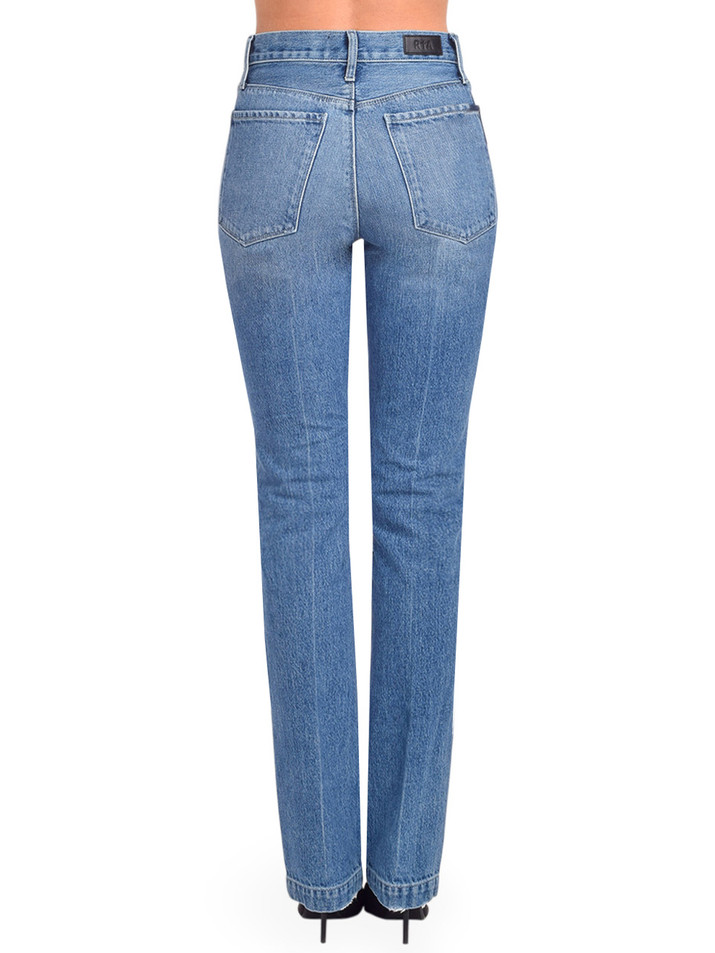 RTA Arwen Straight Leg Jeans in Lapis Back View 
