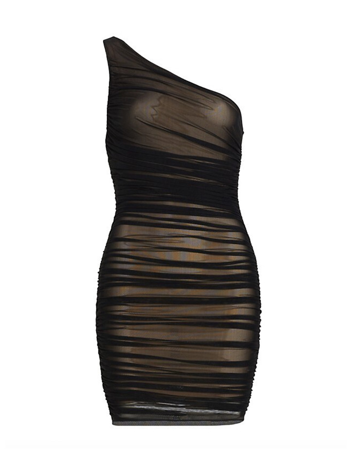 Alice + Olivia Cruz Ruched Mini Dress Product Shot 