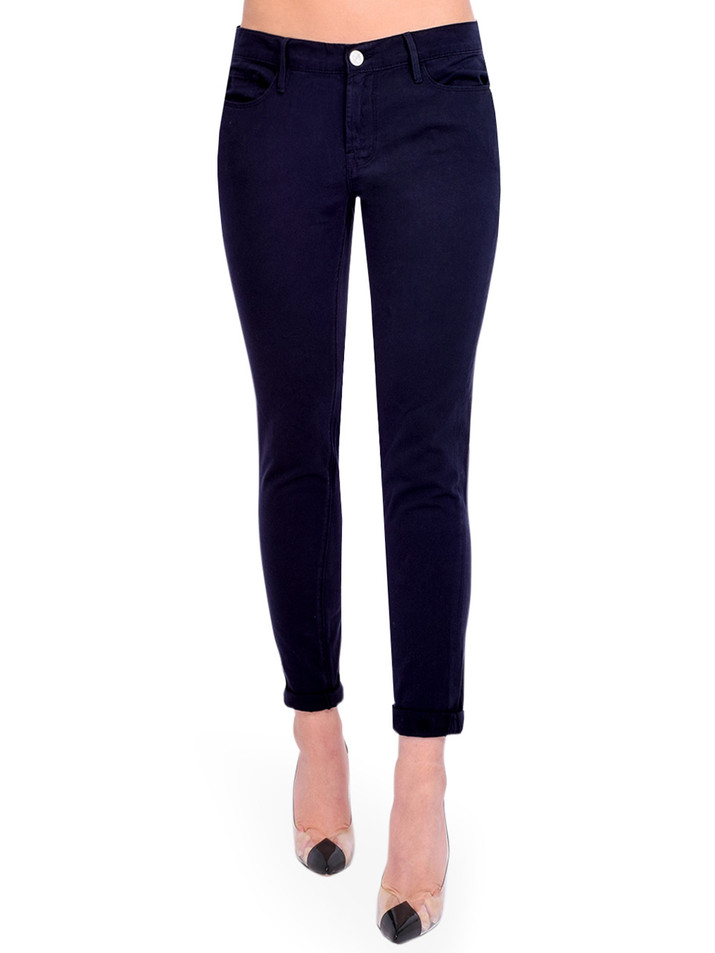FRAME Le Garcon in Washed Navy Front View 

