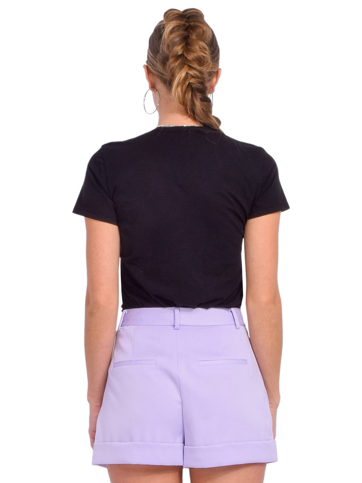 Cotton Citizen Standard V-Neck in Jet Black Back View 