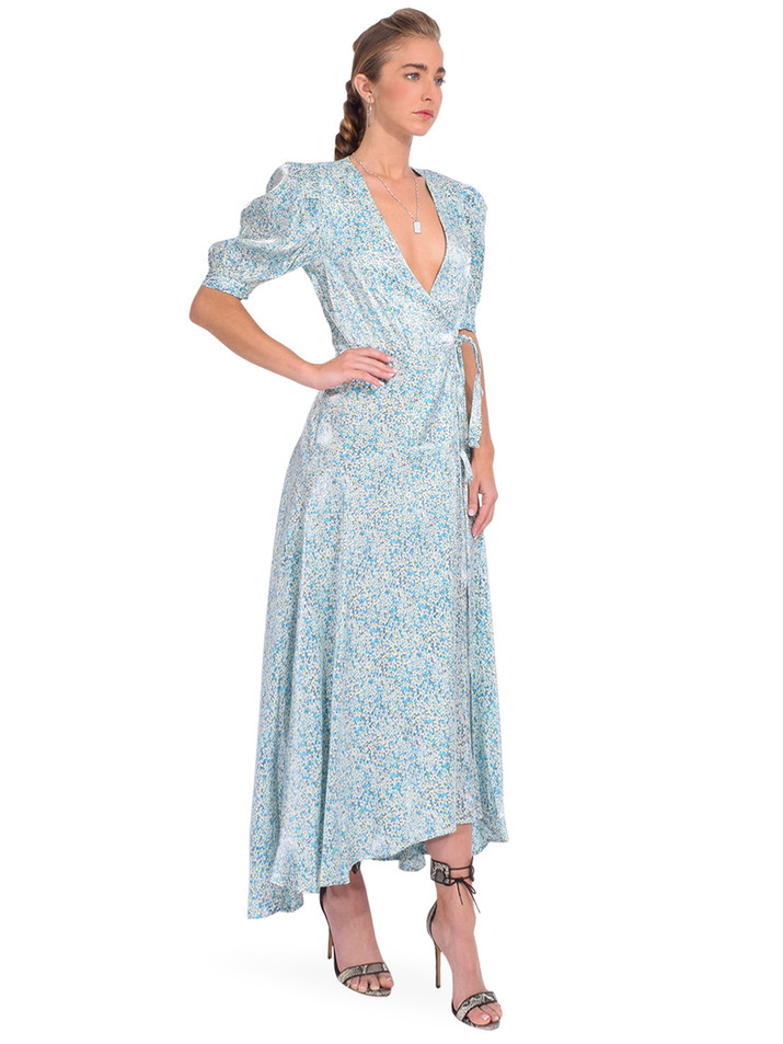 Sabina Musayev Dove Midi Wrap Dress Side View 
