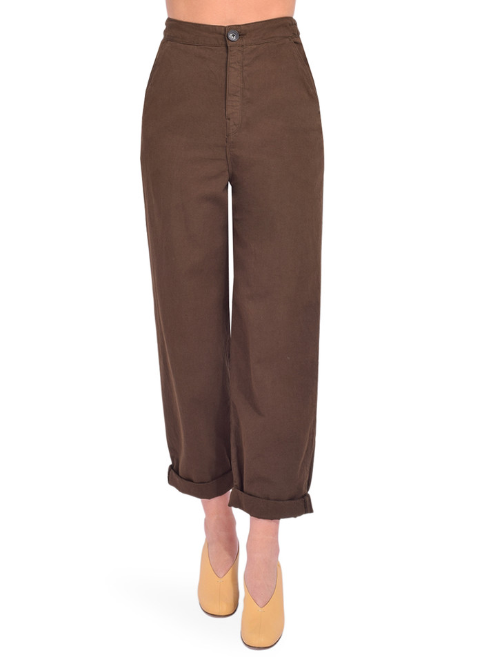 BELLEROSE Pasop Relaxed Pant in Brown Front View