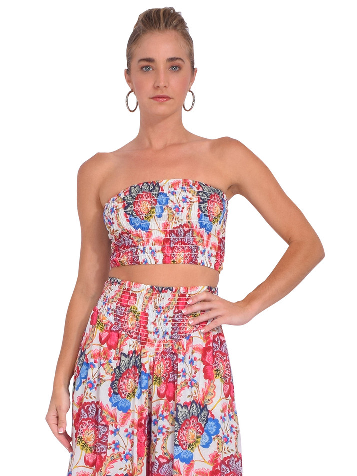 MISA Los Angeles Roksana Bandeau in Amalfi Botanical Front View 