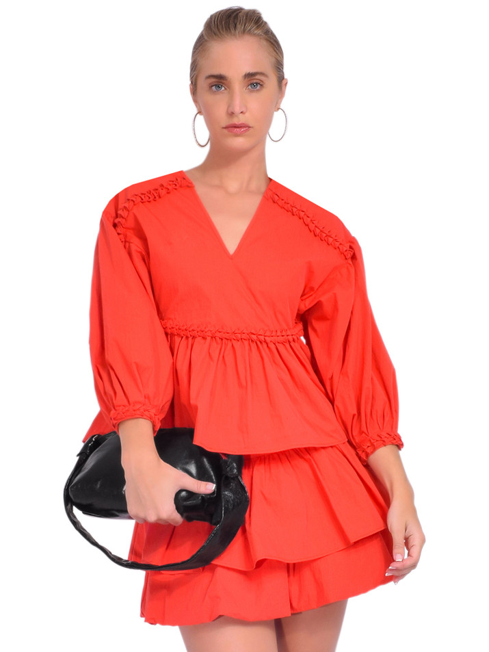 RHODE Arya Top in Red Front View 