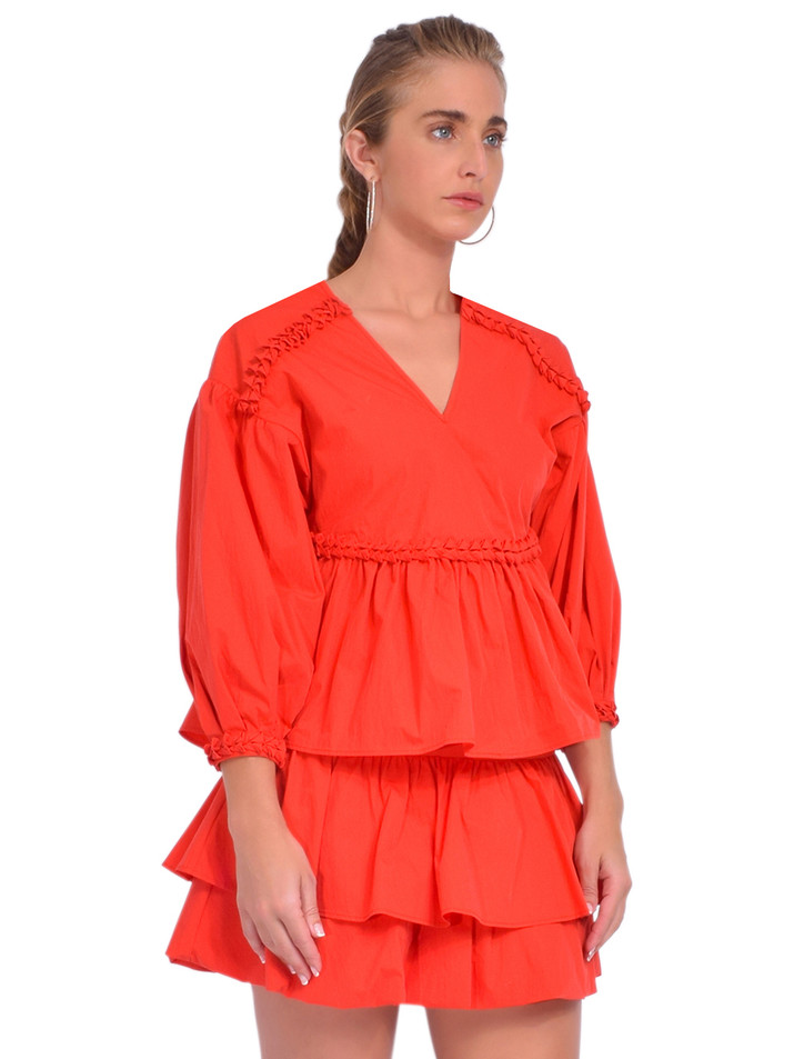 RHODE Arya Top in Red Side View 