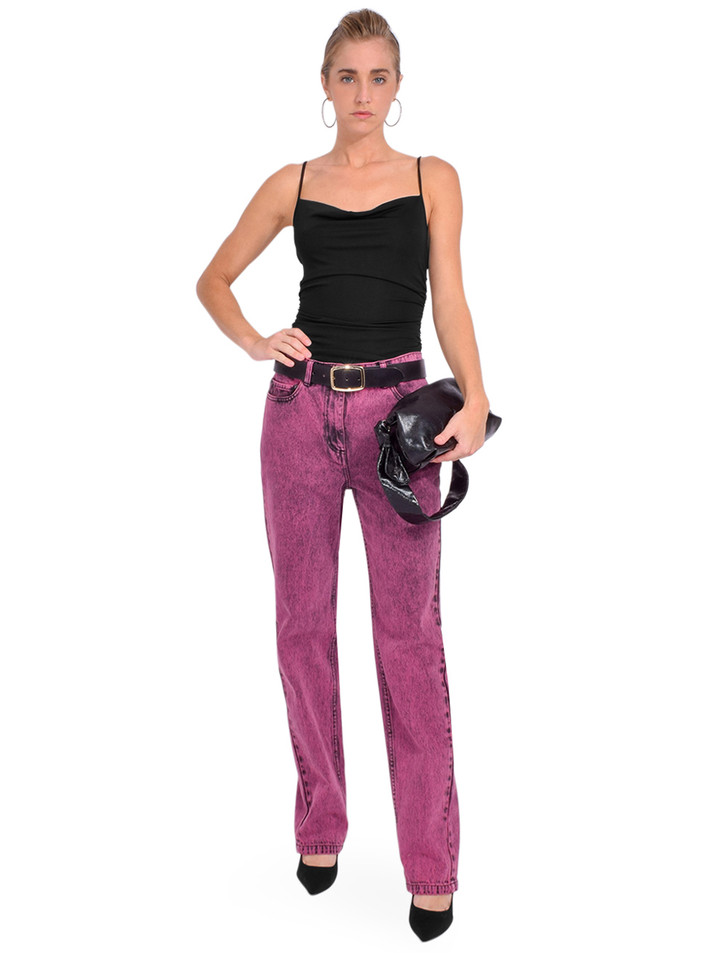 3.1 Phillip Lim Over-dyed Denim Boyfriend Jean in Magenta Product Shot 
