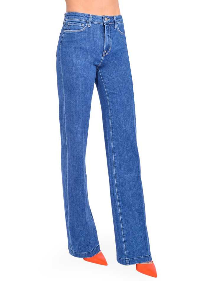 L'AGENCE Clayton Wide Leg Jean in Plymouth Side View 