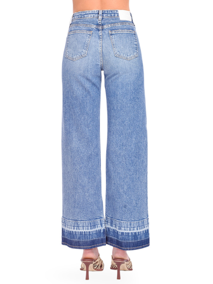 SIMKHAI Jude Wide Leg Jean in Sherwood Back View 