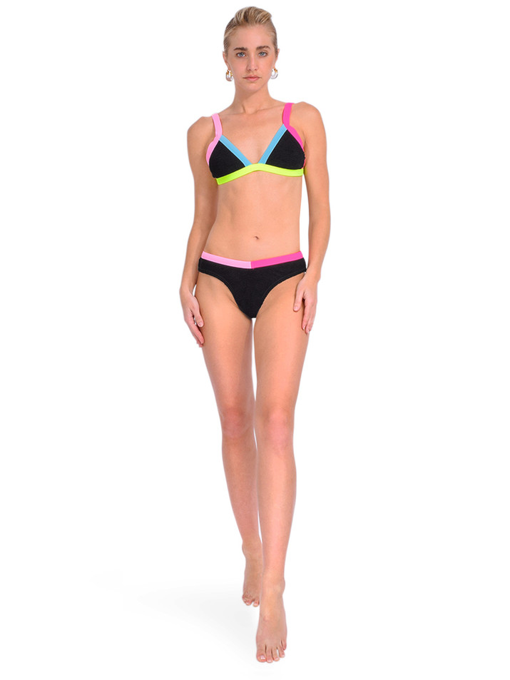 LOVE & BIKINIS Mykonos Bikini Set in Black Front View 1