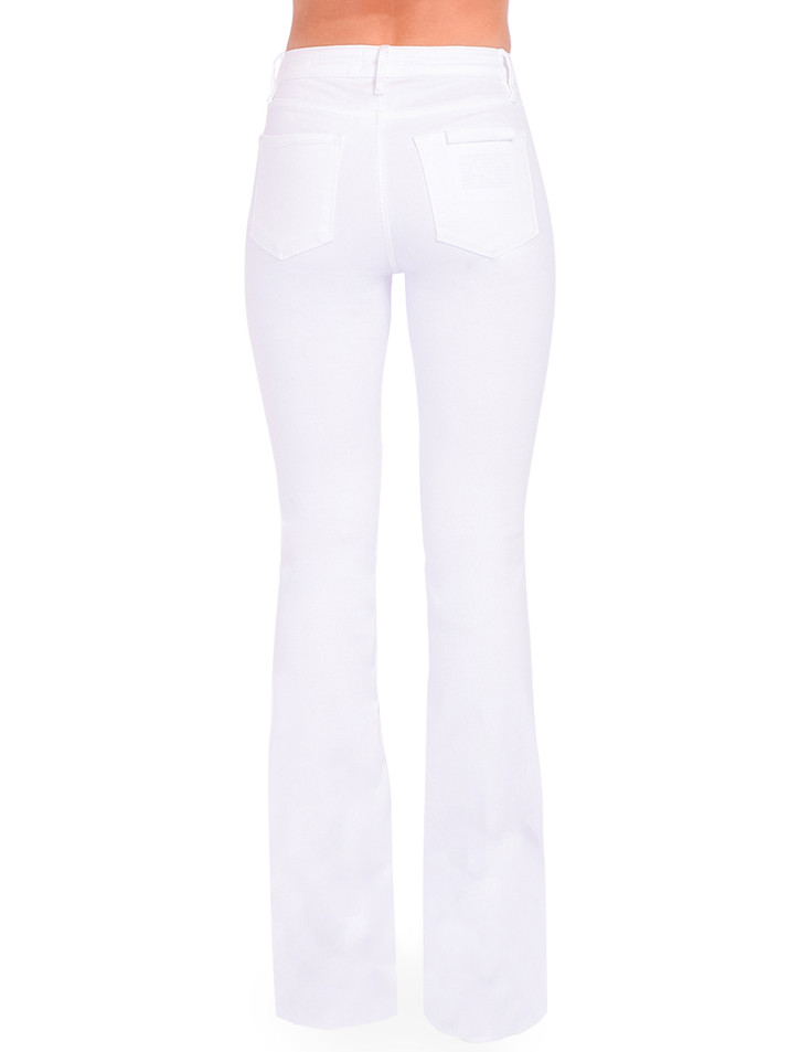 FRAME Le One Flare in Blanc Back View 