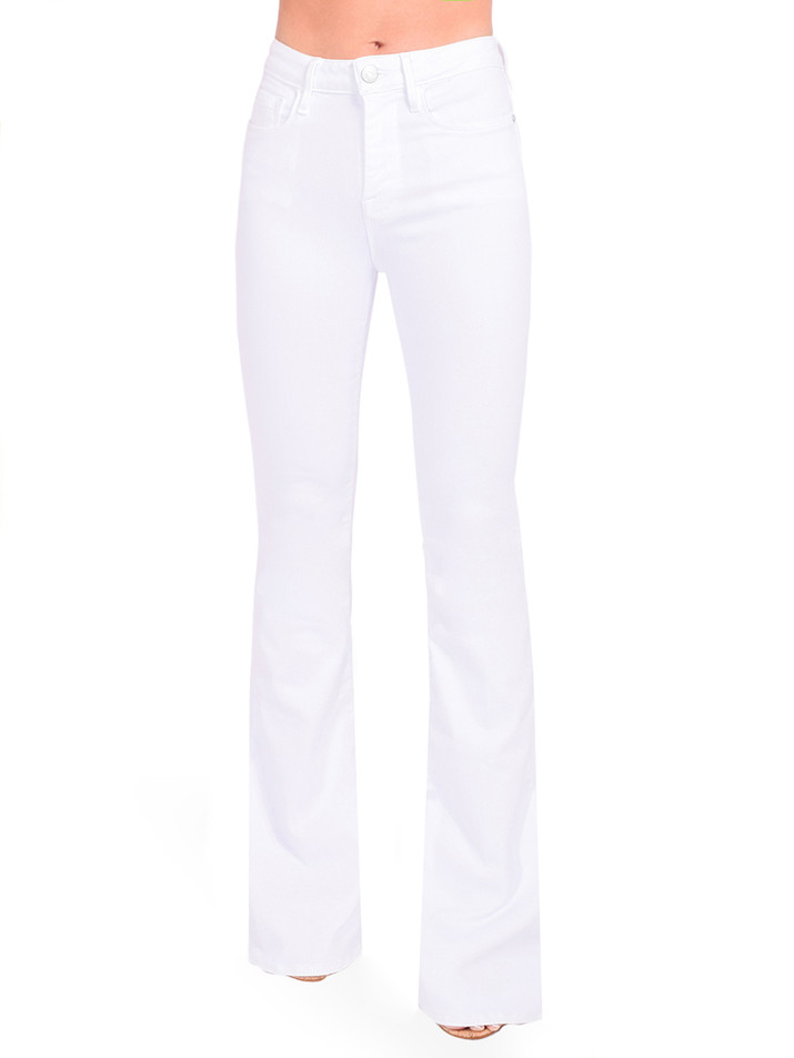 FRAME Le One Flare in Blanc Front View 
