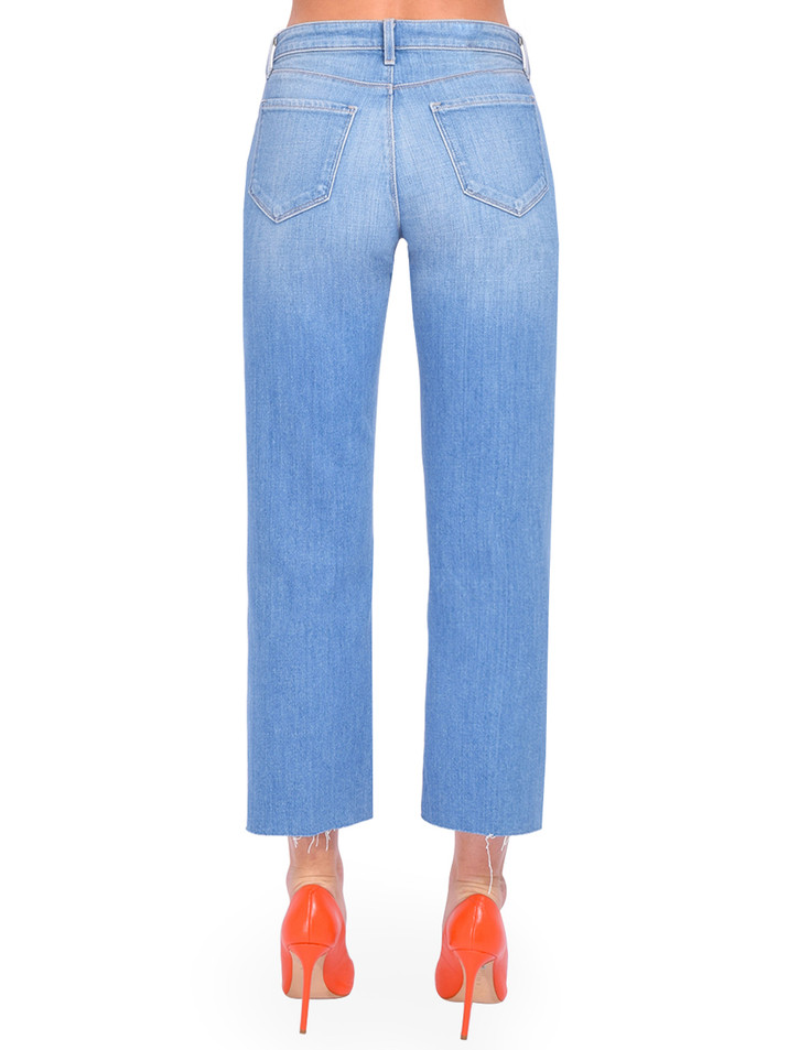L'AGENCE Wanda High Rise Crop Jean in Bal Harbour Back View