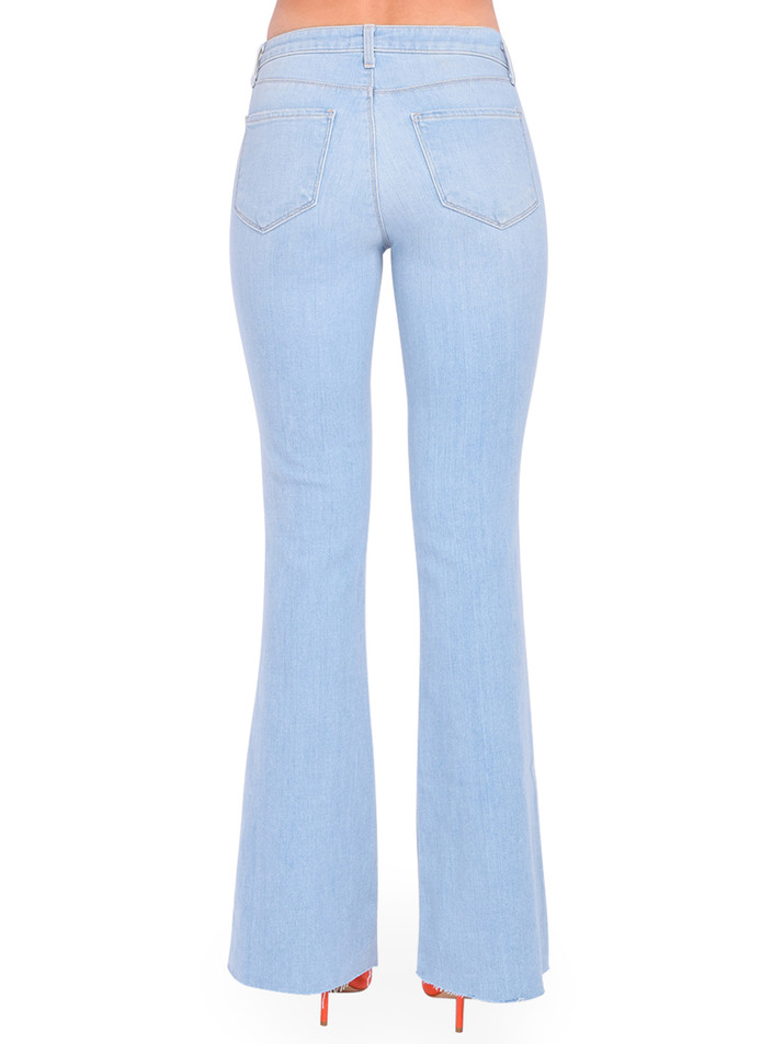 L'AGENCE Sera High Rise Flare in Blue Cloud Back View 