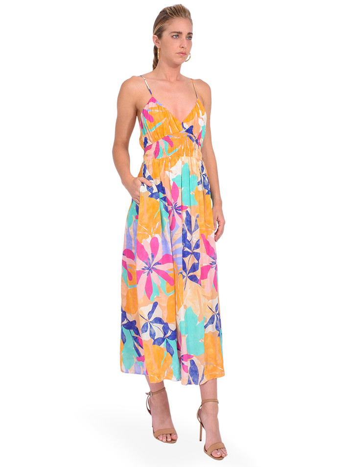 GILNER FARRAR Amelie Dress in Hawaiian Punch Side View 