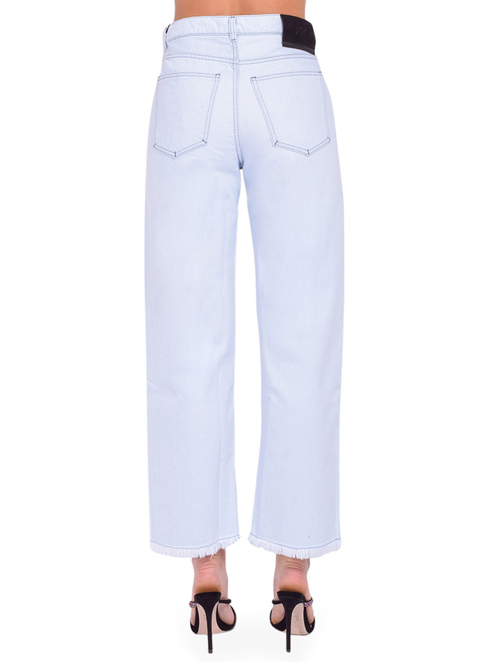 RtA Cropped Stove Pipe Jeans in Clean Wash Back View 

