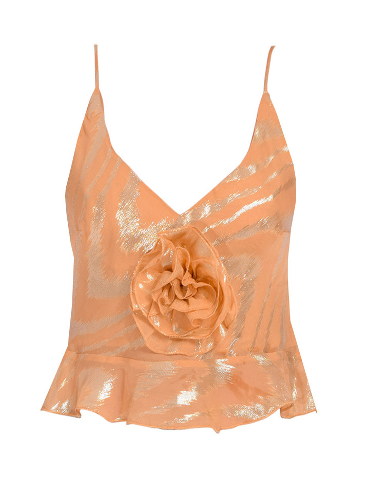 DELFI Anya Top in Nude/Gold Product Shot 