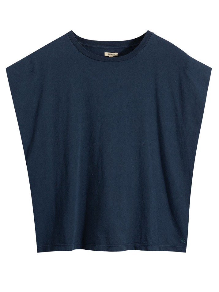 BELLEROSE Vice T-Shirt in Parker Blue Product Shot 

