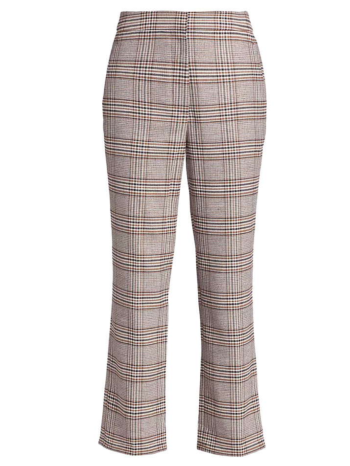 TANYA TAYLOR Kian Pant in Toffee Multi Product Shot 