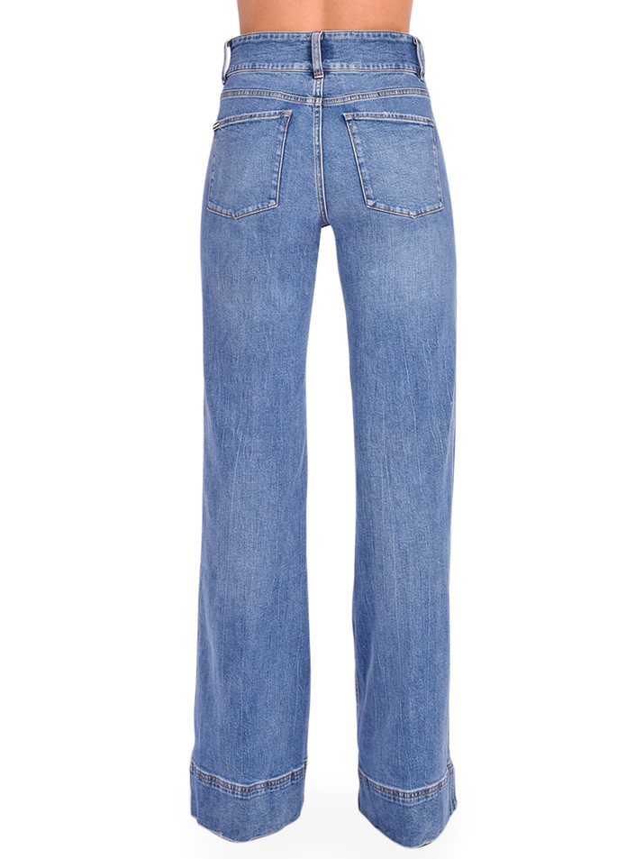 ALICE + OLIVIA Missa High Rise Wide Leg Jean in Brooklyn Blue