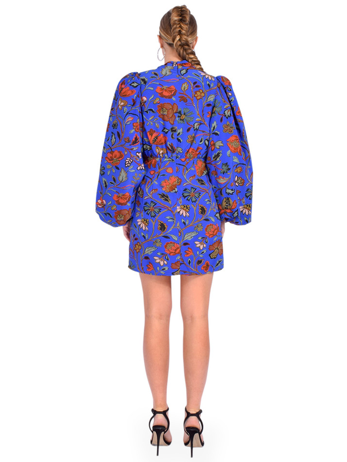 RHODE Luke Dress in Royal Viche Rose Grande Back View 