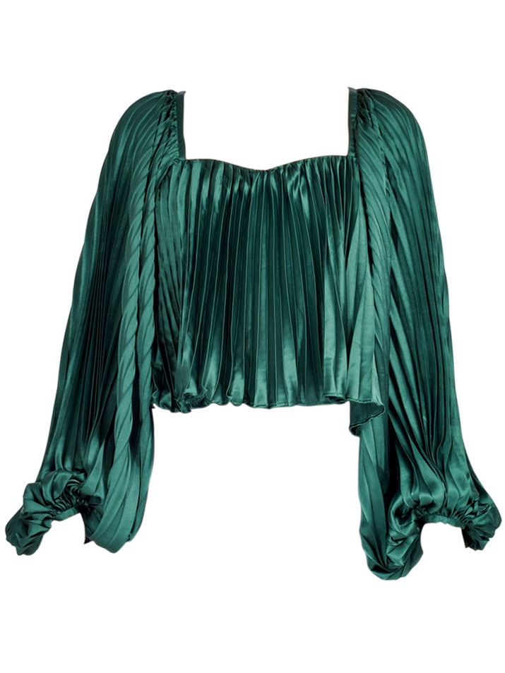 LOVE THE LABEL Mariposa Top in Emerald Product Shot

