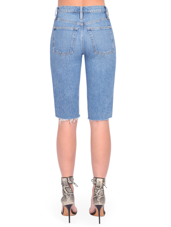 FRAME The Cycling Short in Medusa Blue Back View