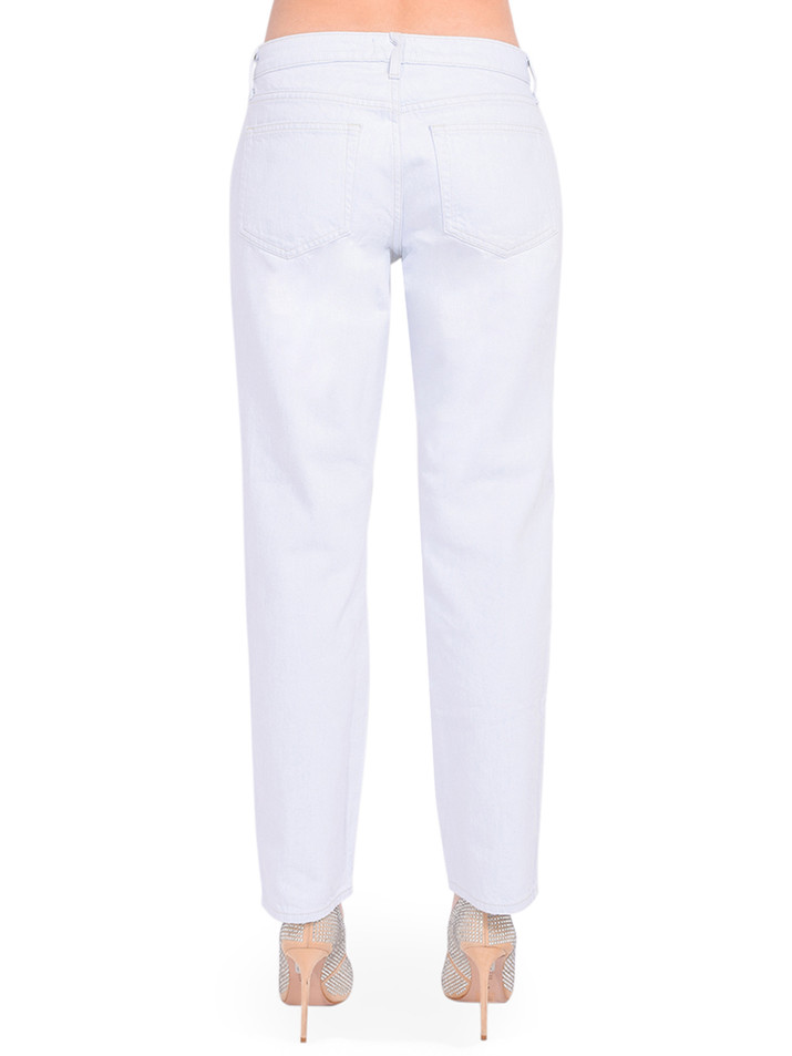 L'AGENCE Mateo Slouchy Straight Leg Jean in Blue Frost Back View 