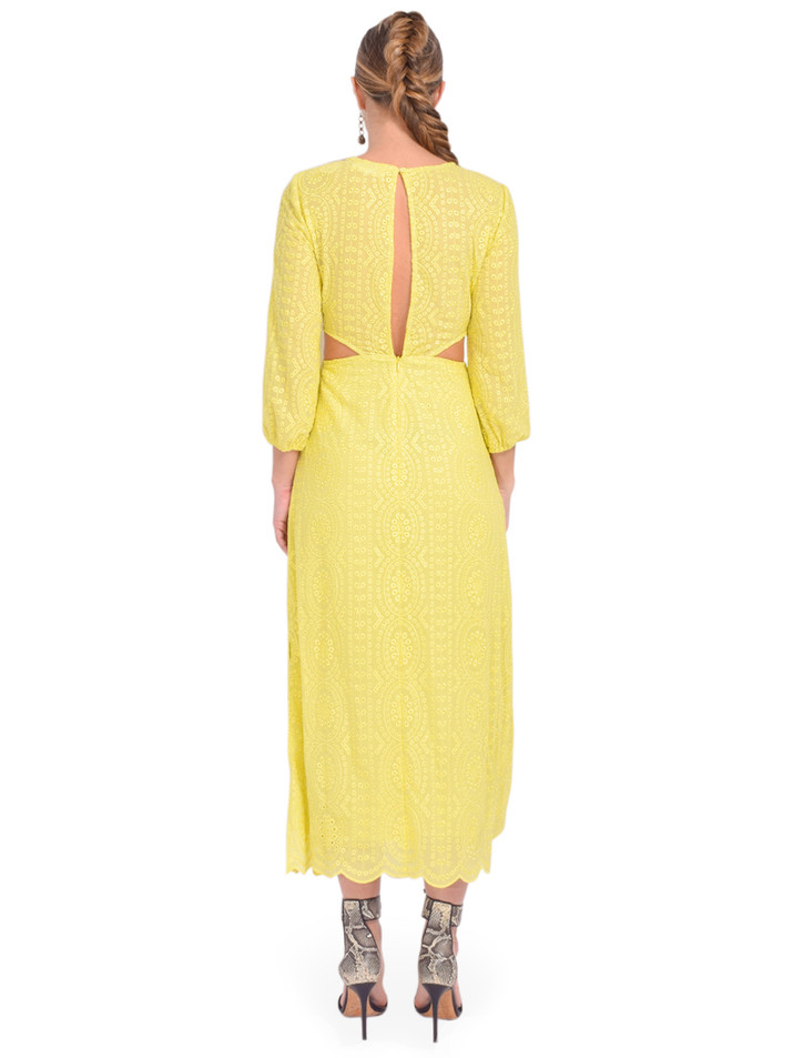 BA&SH Bettina Dress in Yellow Full Outfit 