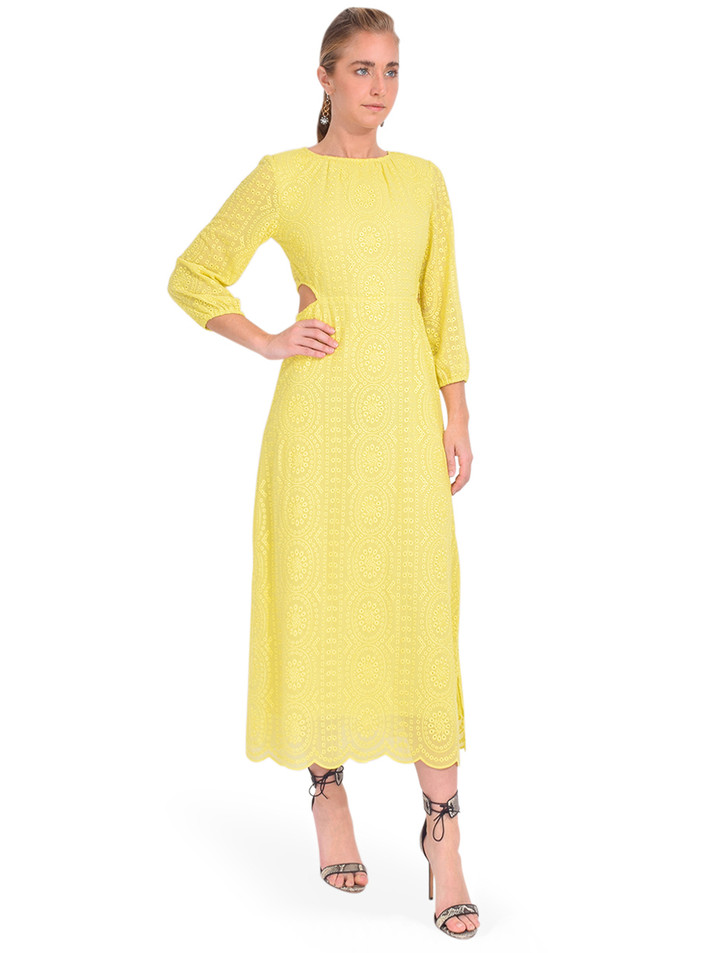 BA&SH Bettina Dress in Yellow Side View 