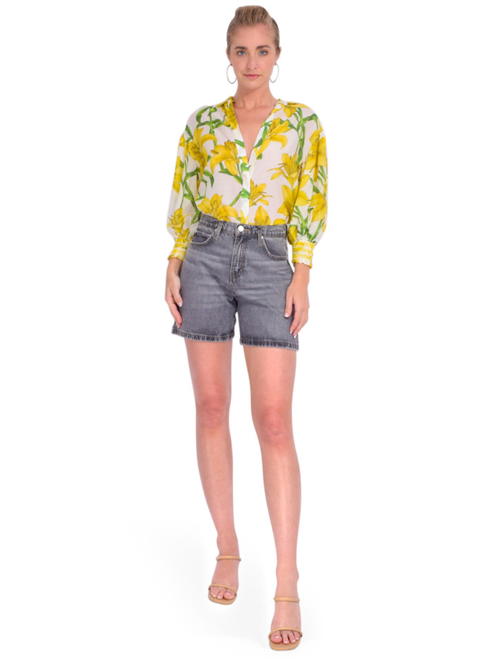 FRAME The Easy Short in Zurich Grey Full Outfit 