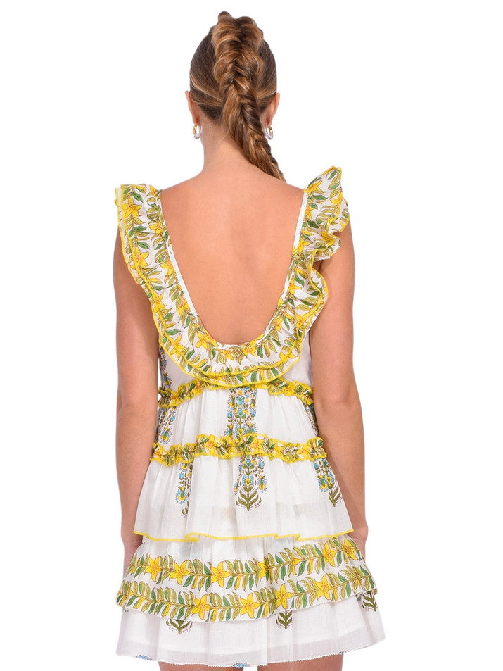 Love the Label Juniper Top in Lohdi Garden Print Back View 
