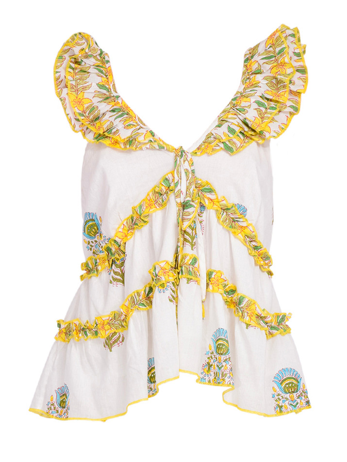 Love the Label Juniper Top in Lohdi Garden Print Product Shot 