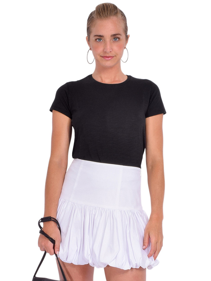 CHRLDR Jane Tee in Black Front View 