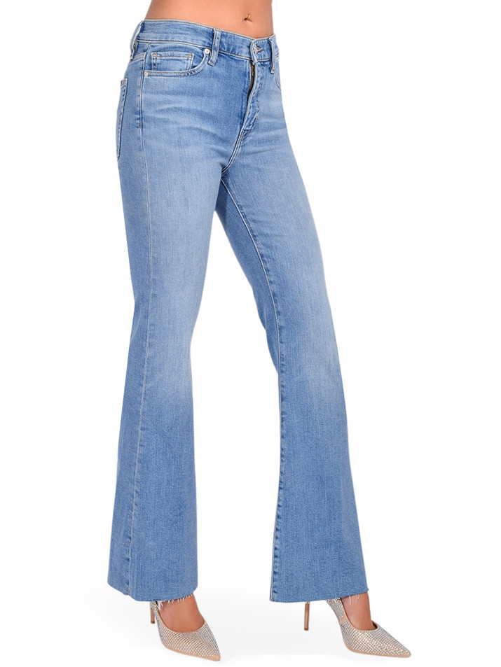 FRAME Le Easy Flare Raw Fray in Whimsy Side View 

