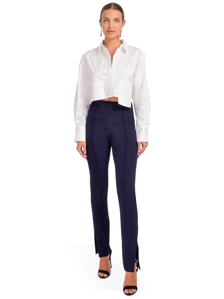 Cinq a Sept Brianne Pant in Navy Full Outfit 