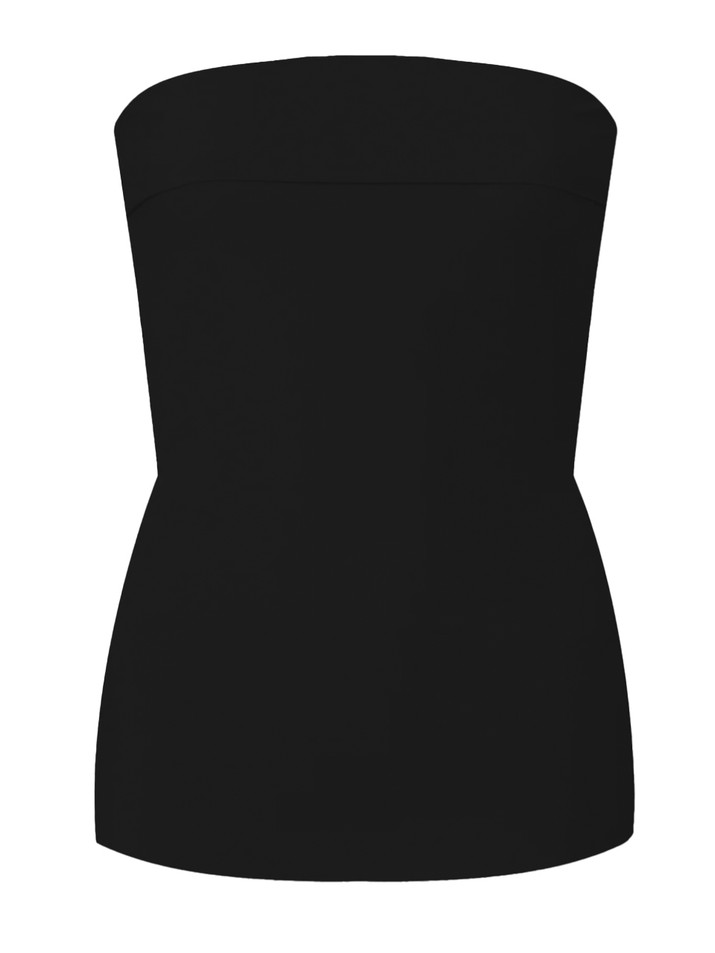 Maygel Coronel Eter Strapless Top in Black Product Shot 