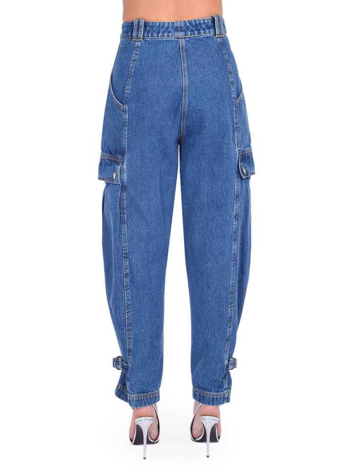 3.1. Phillip Lim Denim Cargo Jean in Vintage Blue Back View 