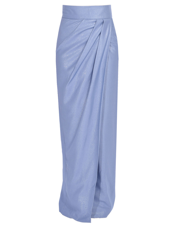 SABINA MUSAYEV Jetta Column Skirt in Sky Blue Product Shot 