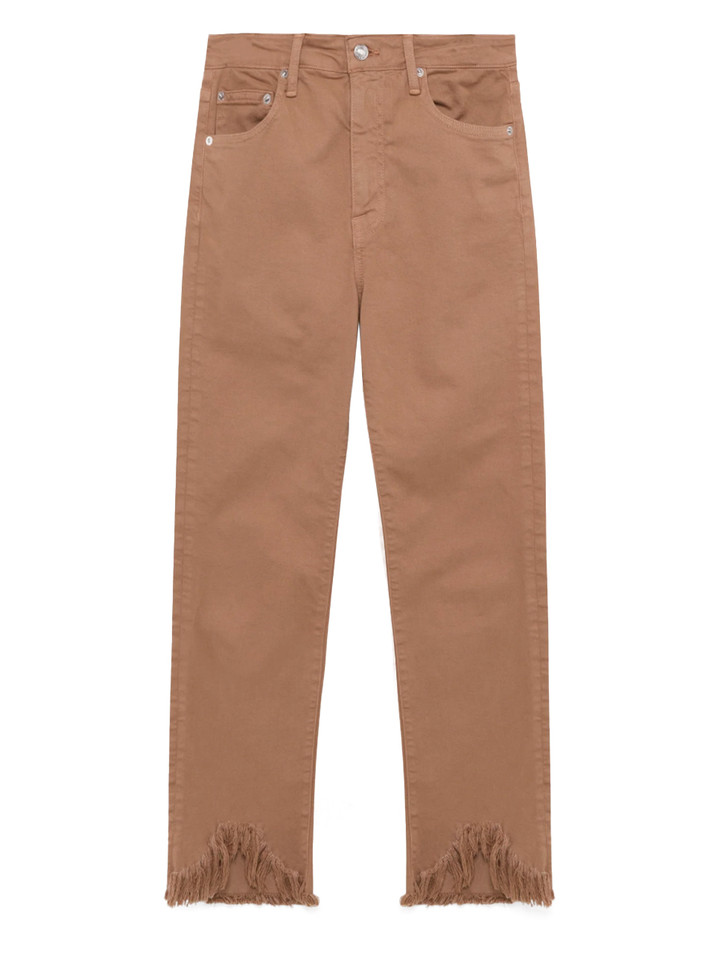 SIMKHAI River Denim in Camel Product Shot 