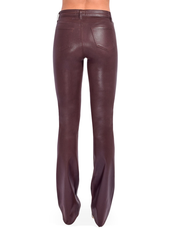 L' Agence Ruth Coated Straight-Leg Jean in Espresso Back View 