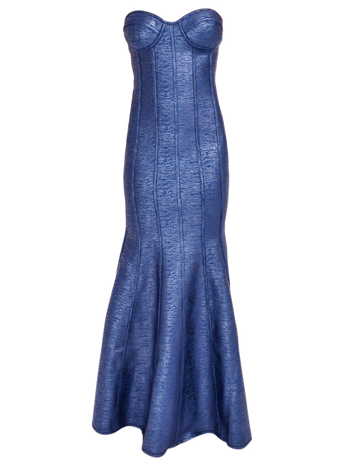Retrofete Verity Knit Dress in Navy Product Shot 
