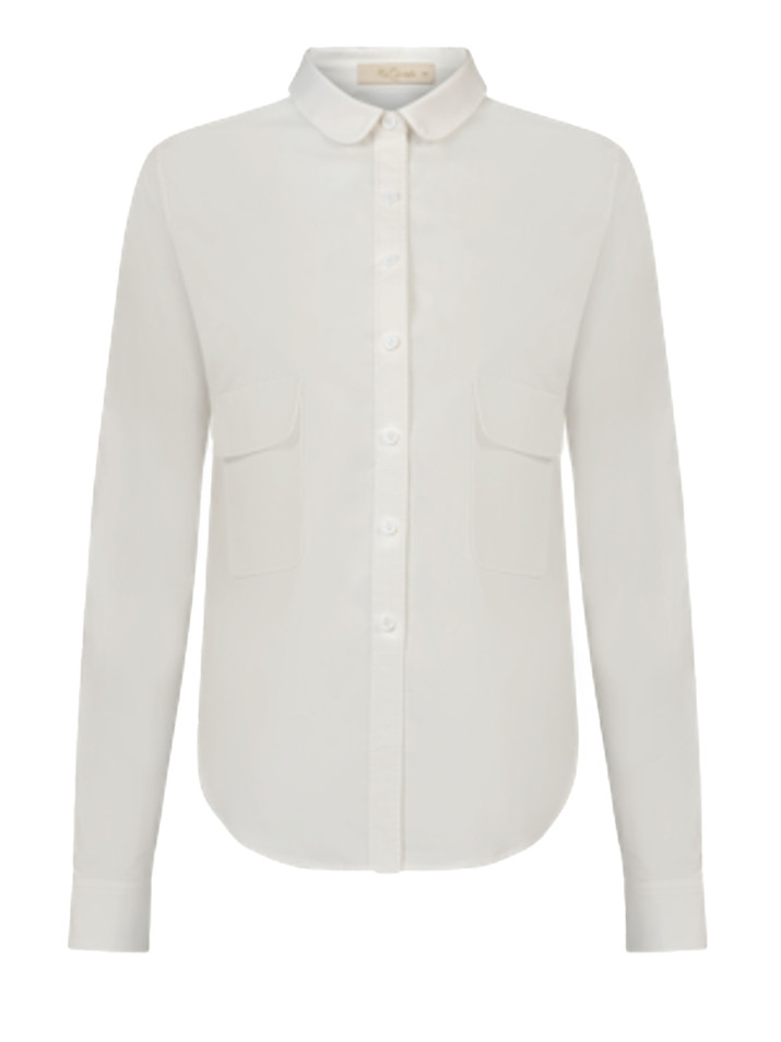Mes Demoiselles Argentine Button Down Shirt in White Product Shot