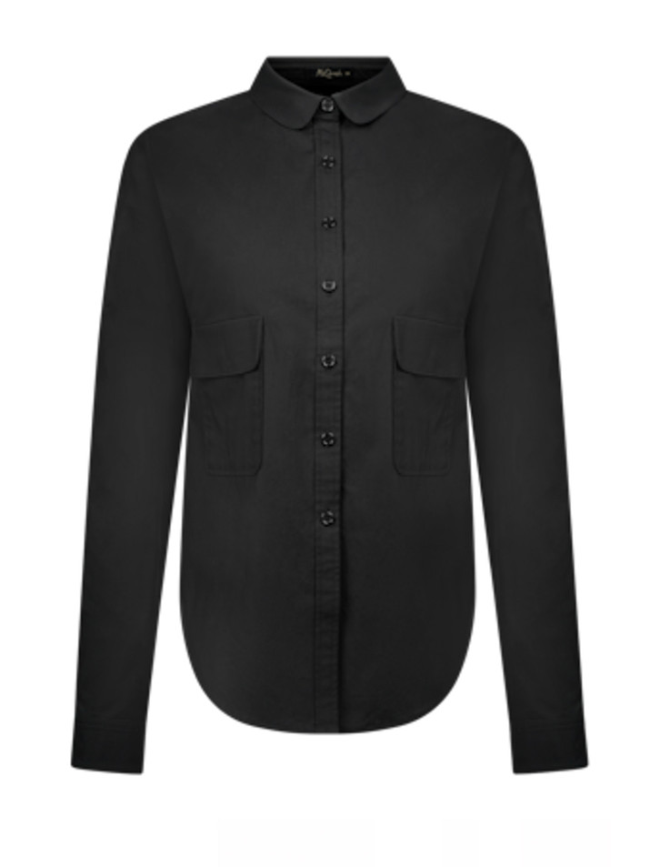 Mes Demoiselles Argentine Button Down Shirt in Black Product Shot 