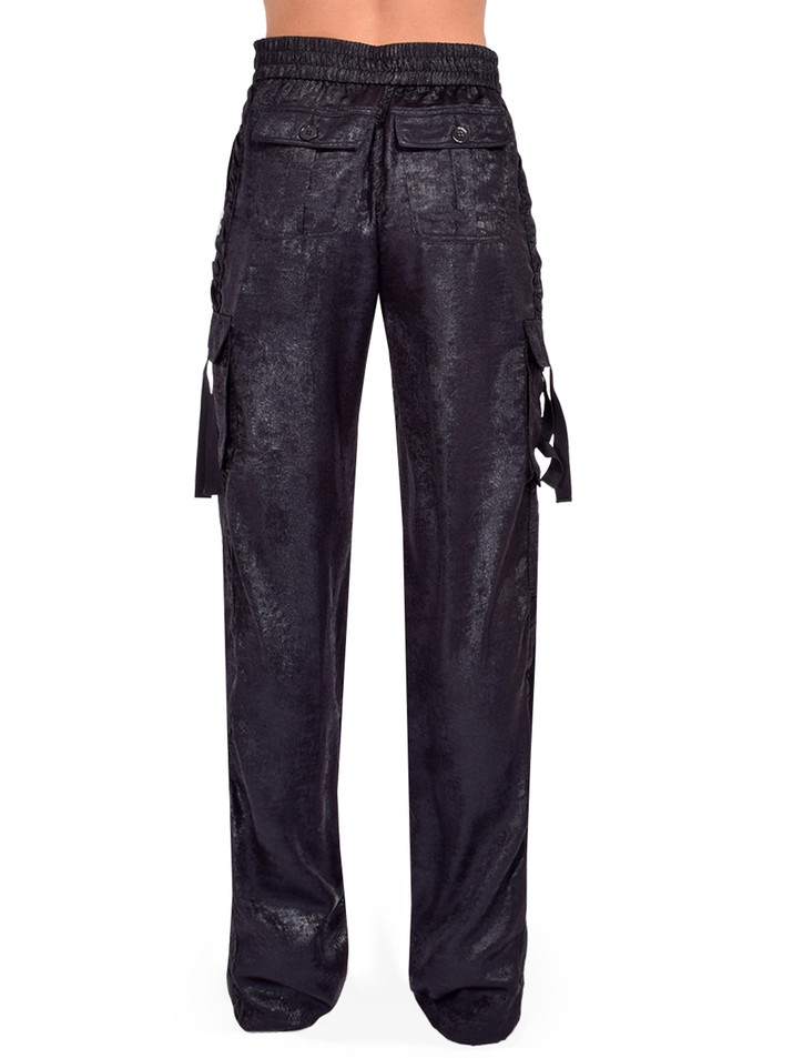 LE SUPERBE Glistening Santa Cruz Pant in Midnight Back View 