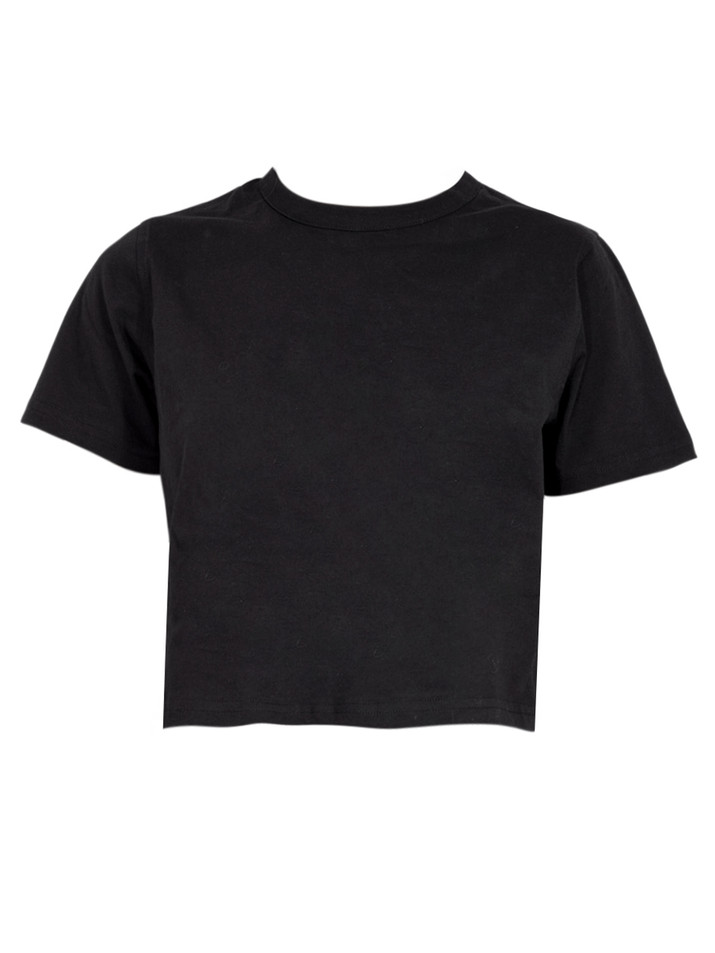 Sold Out NYC The Cropped Perfect Tee In Black Product Shot 