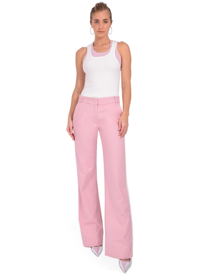 LE SUPERBE It Takes Two Layered Tank Top In White/Pink Full Outfit 