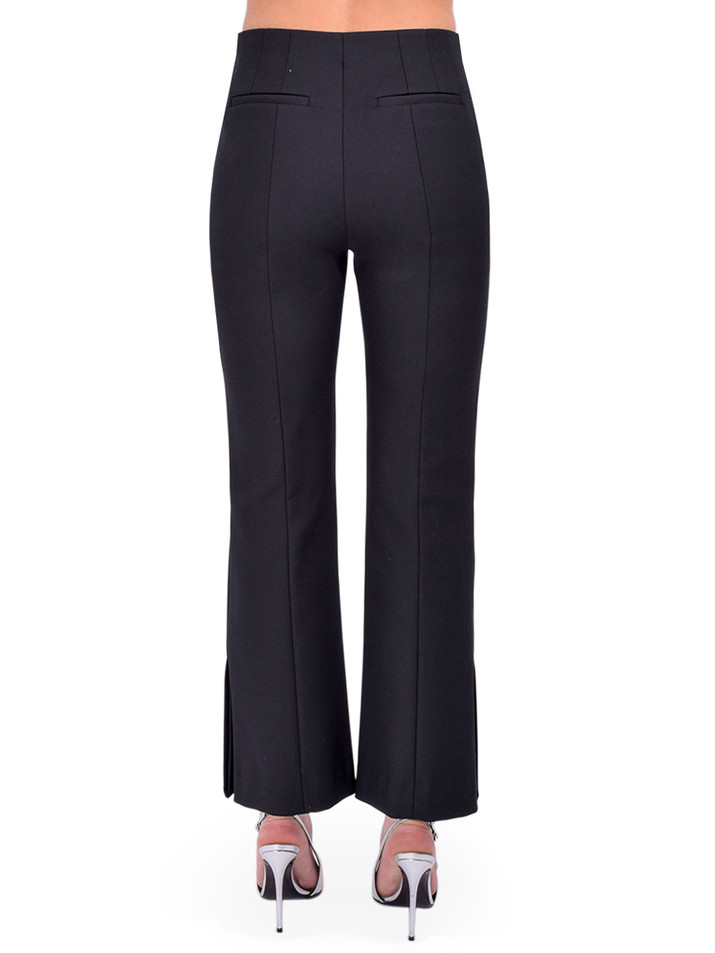 SIMKHAI Evie Cropped Pant in Black Back View 